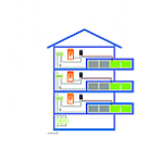 Three PV modules cover 50% of hot water needs